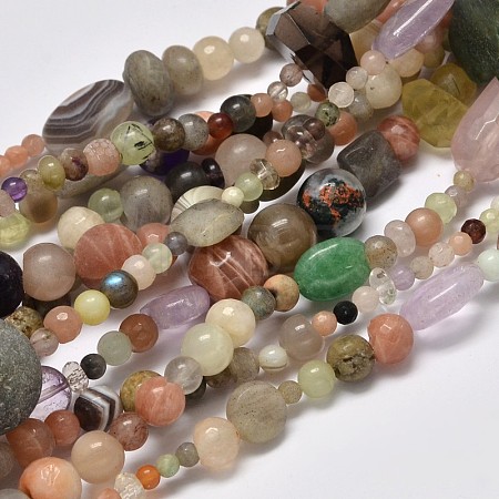 Nuggets Natural & Synthetic Mixed Stone Bead Strands G-M297-09-1