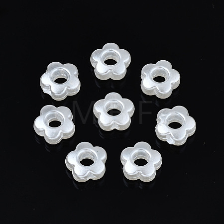 ABS Plastic Imitation Pearl Beads OACR-N008-117-1