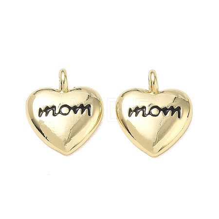 Mother's Day Brass Enamel Pendants KK-CBA9234-06G-02-1