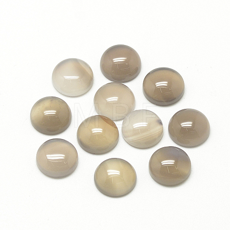 Natural Gray Agate Cabochons X-G-R416-12mm-15-1