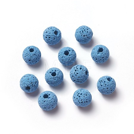 Unwaxed Natural Lava Rock Beads G-F325-8mm-A06-1