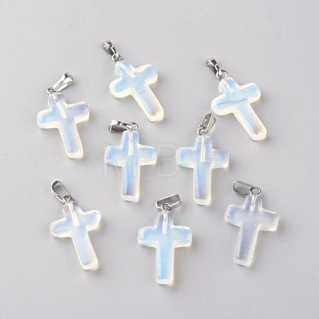 Synthetic Opalite Pendants G-J354-10-1