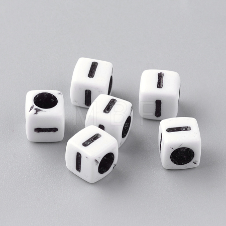 Opaque Acrylic Beads X-SACR-Q188-02I-1