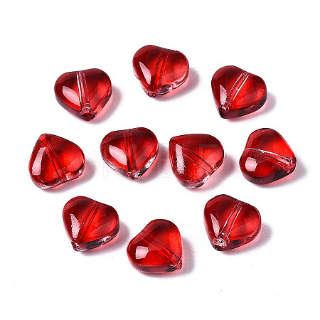 Transparent Spray Painted Glass Beads X-GGLA-S054-012A-02-1