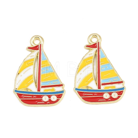 Alloy Enamel Pendants FIND-E057-01G-1