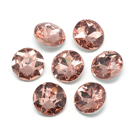 Pointed Back Glass Rhinestone Cabochons RGLA-T029-8mm-06-1