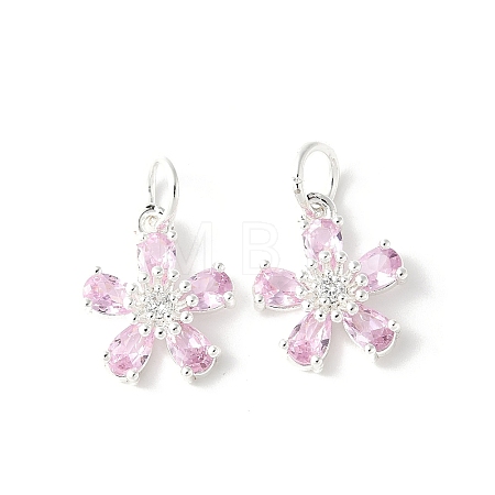 Brass Micro Pave Cubic Zirconia Pendants KK-U067-03S-03-1