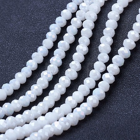 Electroplate Glass Beads Strands EGLA-A034-P8mm-B18-1