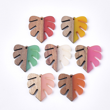 Resin & Walnut Wood Pendants RESI-S358-24-1