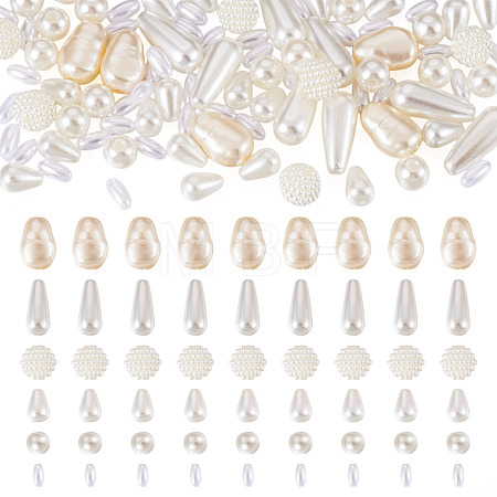 224Pcs 6 Styles Imitation Pearl Acrylic Beads OACR-TA0005-15-1