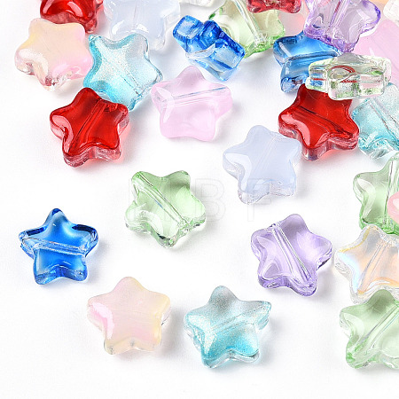 Transparent Glass Beads GLAA-F112-02B-1-1