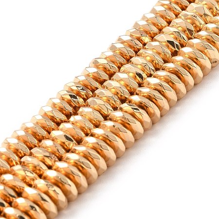 Electroplate Non-magnetic Synthetic Hematite Beads Strands G-L485-06B-LG-1