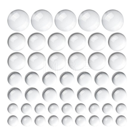 80Pcs 4 Size Transparent Glass Cabochons GGLA-ZZ0001-03-1