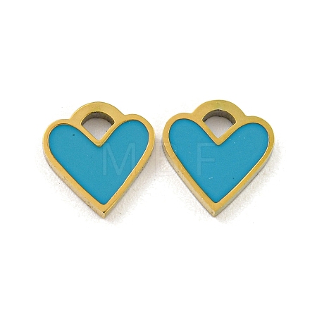 316 Surgical Stainless Steel Enamel Charms STAS-M073-37A-01G-1
