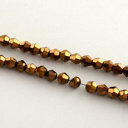 Electroplate Glass Bead Strands EGLA-R094-4mm-04-1