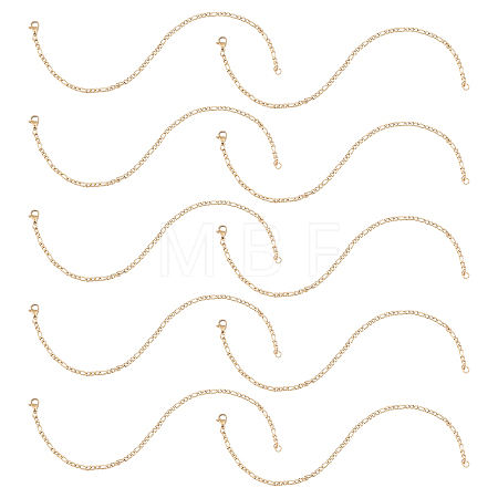 304 Stainless Steel Figaro Chain Necklaces STAS-UN0017-37G-1