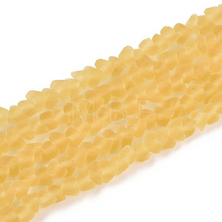 Frosted Transparent Glass Beads Strands LS-GLAA-N016-4mm-23-1