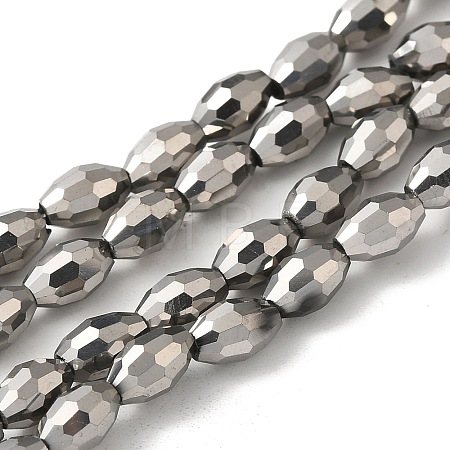 Electroplate Glass Beads Strands EGLA-J013-4x6mm-F50-1
