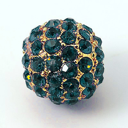 Alloy Rhinestone Beads RB-A034-10mm-A06G-1
