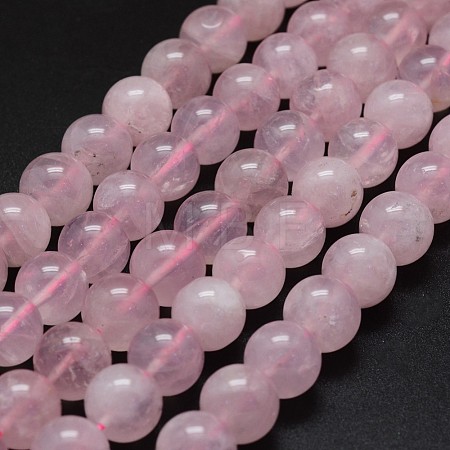 Natural Madagascar Rose Quartz Beads Strands G-K285-33-12mm-02-1