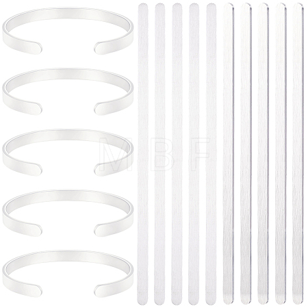 10Pcs Aluminum Bangle Blanks MAK-BBC0001-34-1