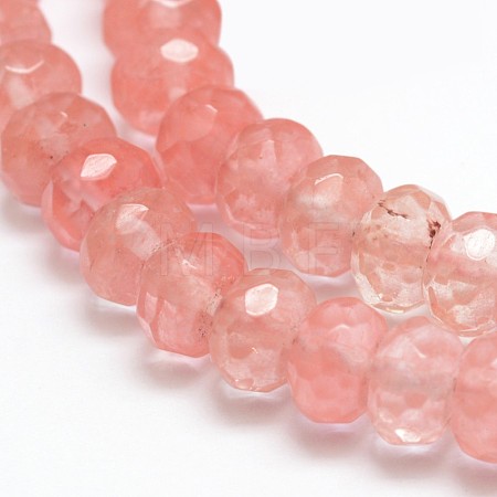 Cherry Quartz Glass Beads Strands G-K090-01-1