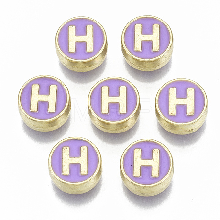 Alloy Enamel Beads ENAM-S122-028H-NR-1