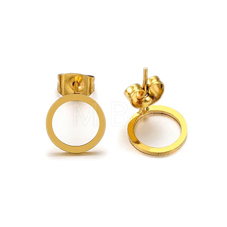 304 Stainless Steel Stud Earring Finding STAS-Z091-01G-03A-1
