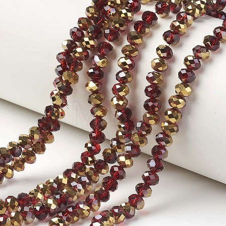 Electroplate Transparent Glass Beads Strands LS-EGLA-A034-T4mm-O07-1