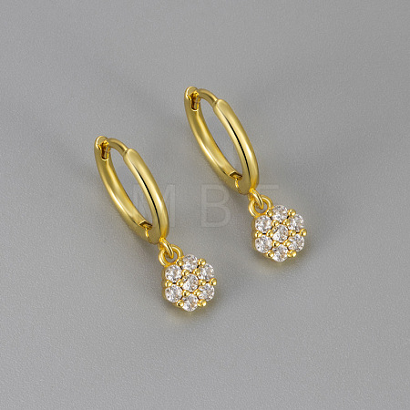 Valentine's Day Brass Clear Cubic Zirconia Hoop Earrings WG82BE5-01-1