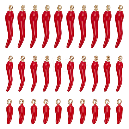 30Pcs 3 Styles Alloy Enamel Pendants ENAM-UN0001-39-1