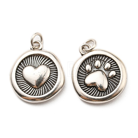Rack Plating Brass Pendants KK-D026-14AS-1