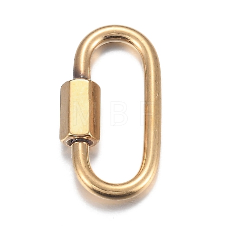 PVD Vacuum Plating 304 Stainless Steel Screw Carabiner Lock Charms STAS-H107-04B-G-1