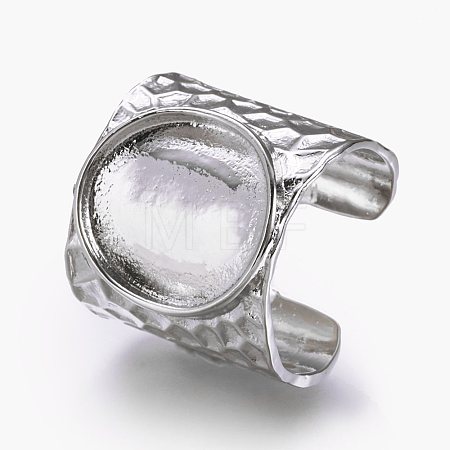 Cuff Brass Pad Finger Ring Settings LS-KK-E703-01P-1