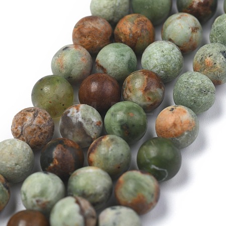 Natural Green Opal Beads Strands G-K209-04B-8mm-A-1