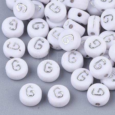 Plating Acrylic Beads X-PACR-R243-04G-1