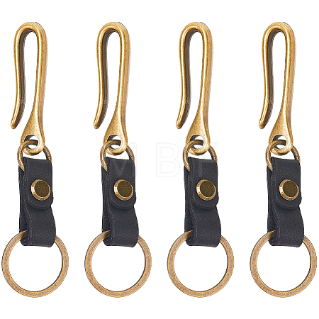 4Pcs Alloy U Shape Belt Hook Keychains KEYC-SC0002-19B-1