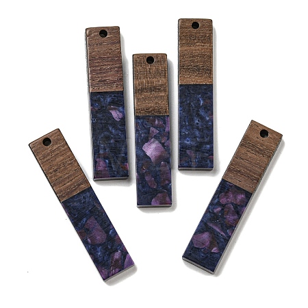 Resin and Walnut Wooden Pendants FIND-B042-20F-1