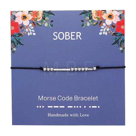 Sober Morse Code Bracelets FS-WG6A0C8-05-1