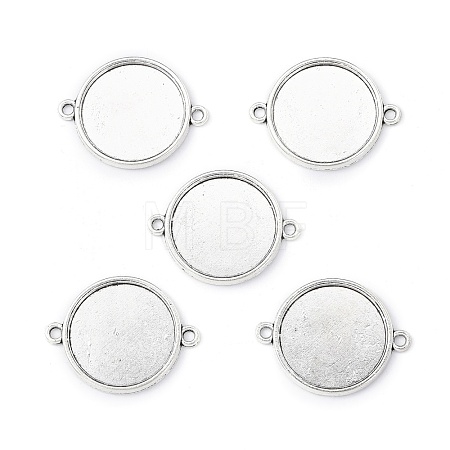 Tibetan Style Alloy Cabochon Connector Settings X-TIBE-M022-11AS-1
