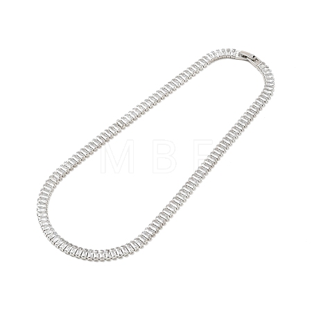 Cubic Zirconia Classic Tennis Necklace for Girl Women Gift NJEW-A005-01P-1