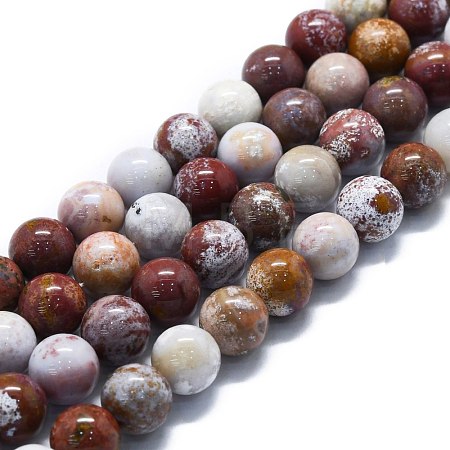 Natural Ocean Jasper Beads Strands G-P457-C05-06-1