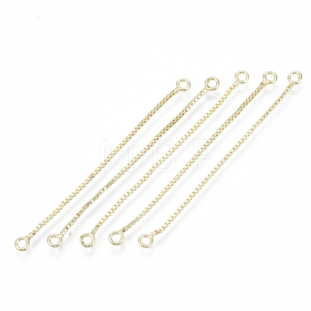 Brass Box Chain Tassel Links Connectors X-KK-R129-05G-1