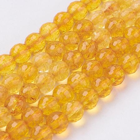 Natural Quartz Crystal Beads Strands G-G099-F8mm-19-1