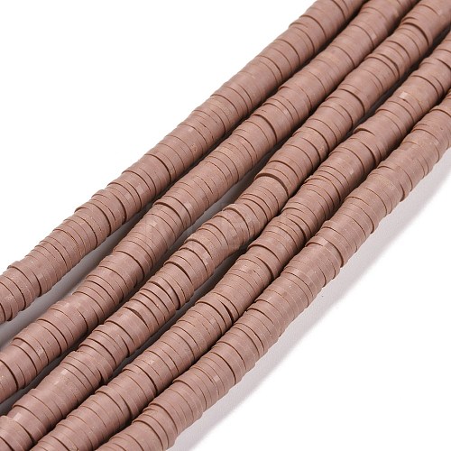 Handmade Polymer Clay Beads Strands CLAY-R089-6mm-Q145-1