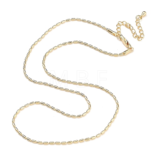 Brass Column Link Chain Necklaces for Women NJEW-Q344-07G-1