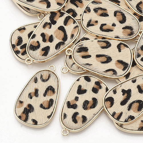 Eco-Friendly Cowhide Leather Pendants X-FIND-N049-03O-1