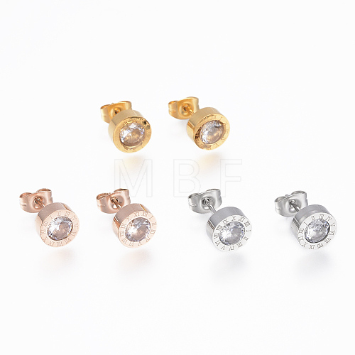 304 Stainless Steel Stud Earrings EJEW-H349-06-1