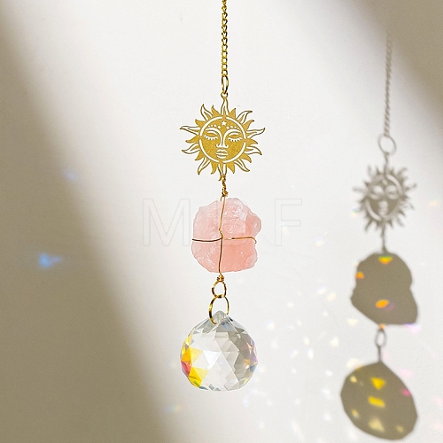 Glass Pendant Decorations PW-WGE7485-06-1