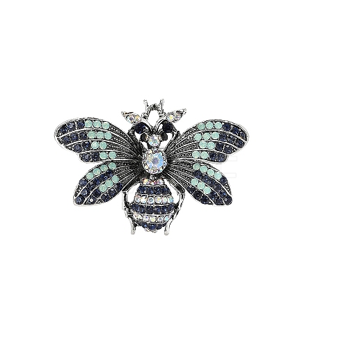 Bee Alloy Rhinestone Brooch PW-WGAD9CF-05-1